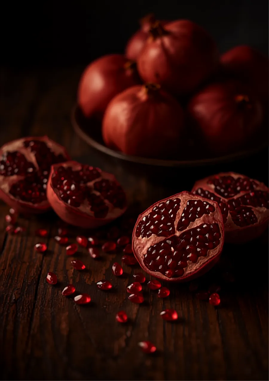 Pomegranates and candlelight for Yalda night