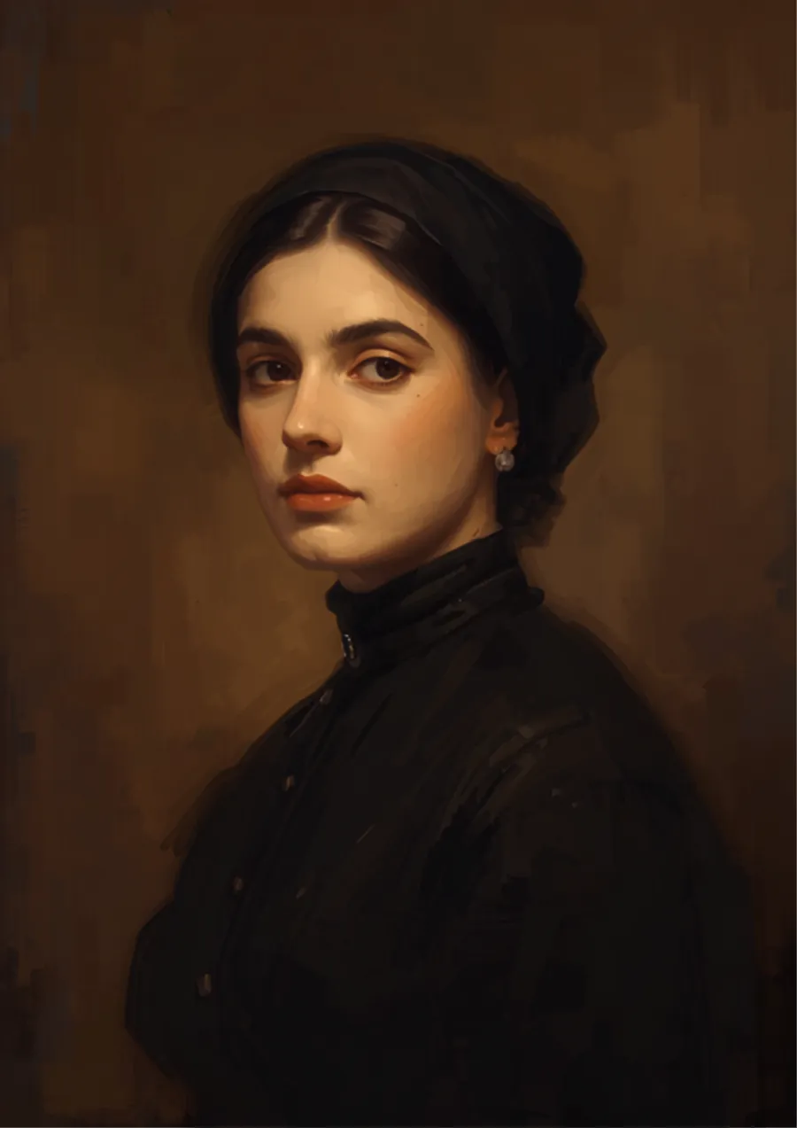 Portrait of Parvin (artistic interpretation)